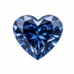 Hart geslepen blauwe Moissanite 1 heart cut blue Moissanite
