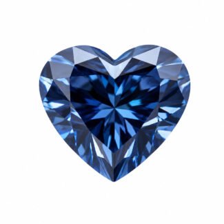 heart cut blue Moissanite