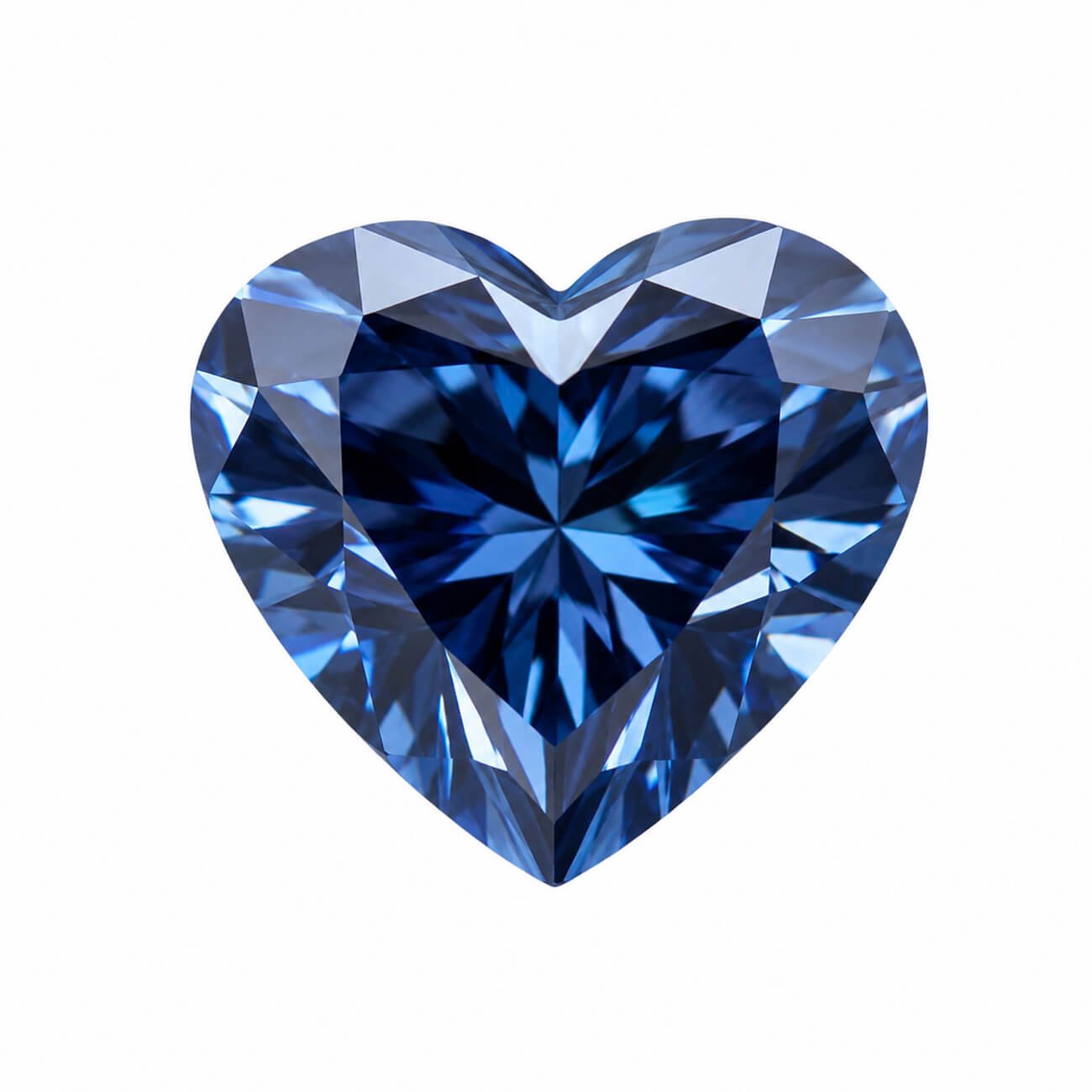 heart cut blue Moissanite heart cut blue Moissanite