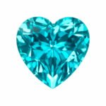 heart cut lab grown Paraiba YAG