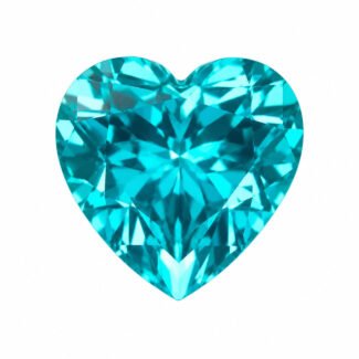 heart cut lab grown Paraiba YAG
