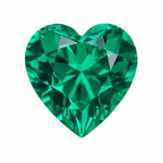 heart cut lab grown emerald