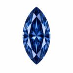 Moissanite bleue taille marquise 1 moissanite bleue taille marquise