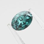 oval cut green Moissanite 01