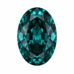 oval cut green Moissanite