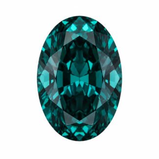 Home 27 oval cut green Moissanite
