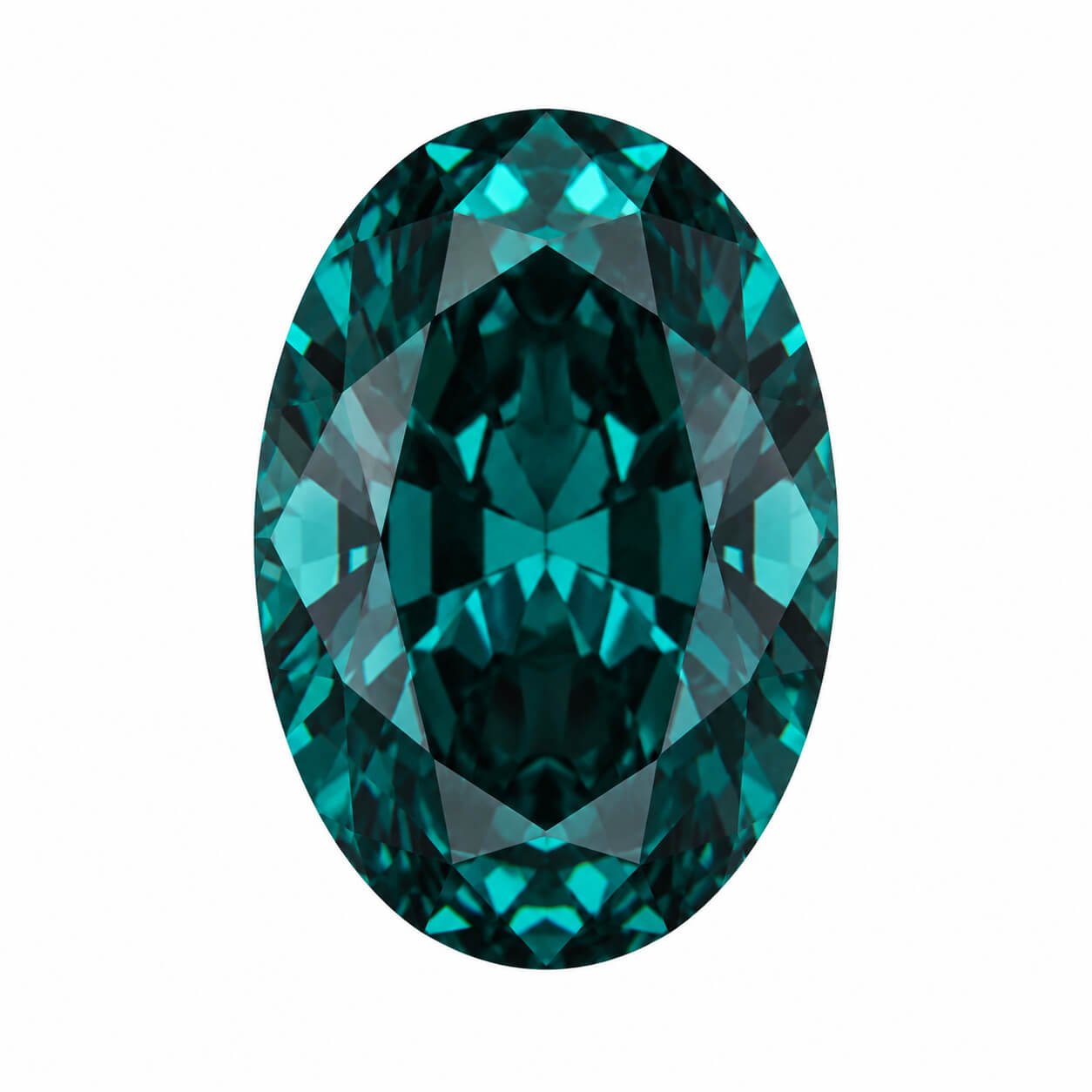 oval cut green Moissanite