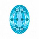 قطع بيضاوي مختبري مزروع Paraiba YAG