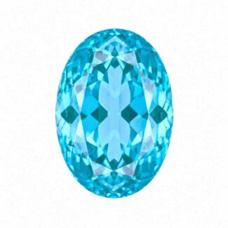 قطع بيضاوي مختبري مزروع Paraiba YAG