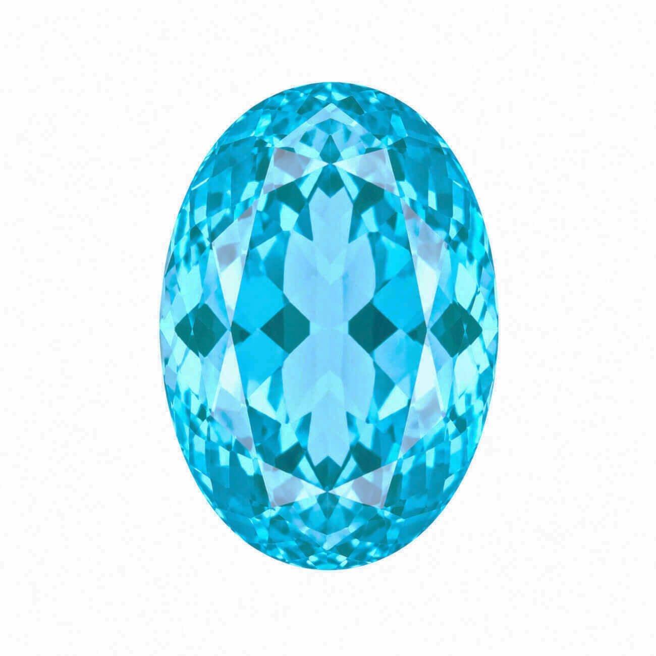 قطع بيضاوي مختبري مزروع Paraiba YAG