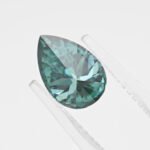 pear cut green Moissanite 02