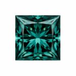 Princess cut green Moissanite 1 princess cut green Moissanite