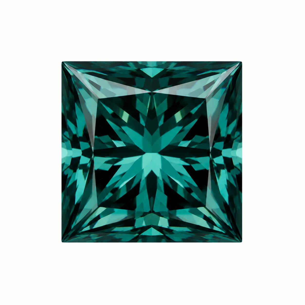 princess cut green Moissanite princess cut green Moissanite