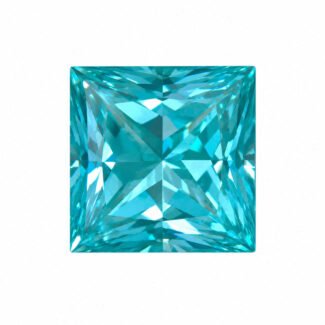 princess cut lab grown Paraiba YAG