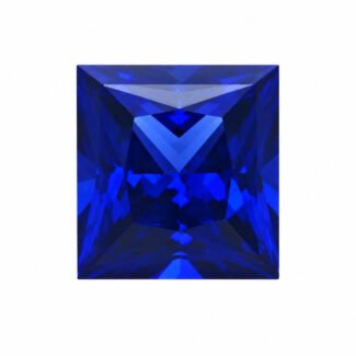 saphir bleu cultivé en laboratoire taille princesse
