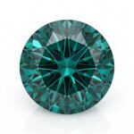 round brilliant cut green Moissanite