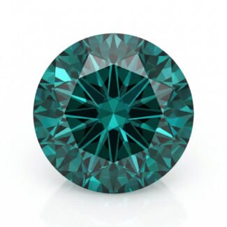 Home 25 round brilliant cut green Moissanite