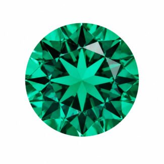 round brilliant cut lab grown emerald