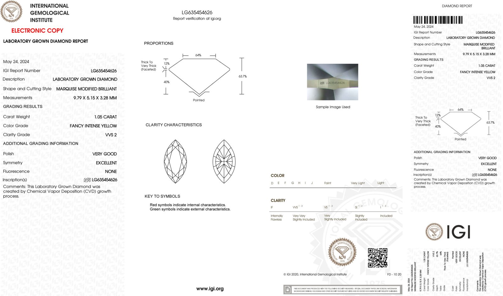 1,05 ct marquise geslepen, fancy intens gele laboratoriumdiamant 1,05 ct marquise geslepen, fancy intens gele laboratoriumdiamant