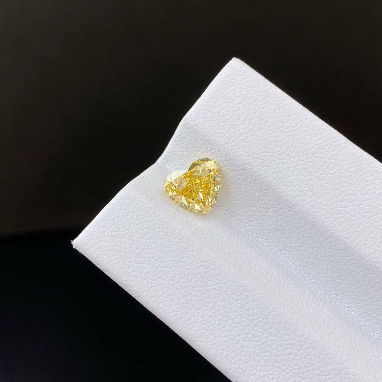 1.71ct heart cut fancy intense yellow lab grown diamond 1.71ct heart cut fancy intense yellow lab grown diamond