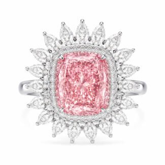 Home 24 18K white gold lab grown diamond engagement ring