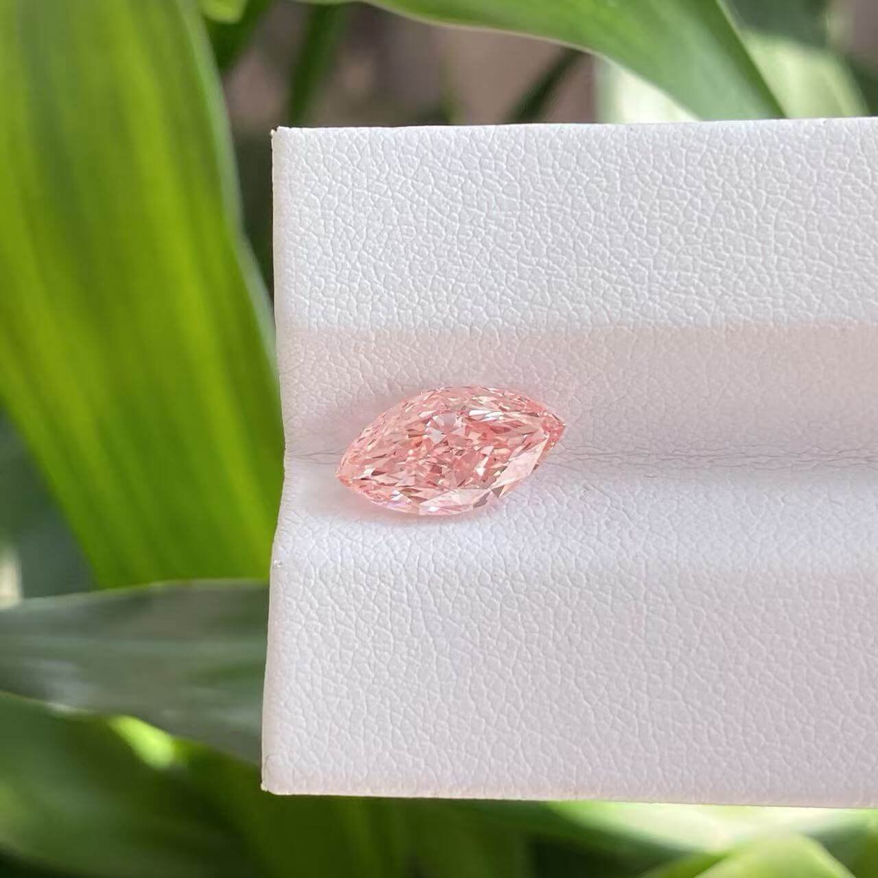 2,04 ct marquise geslepen, intens roze, in het laboratorium gekweekte diamant