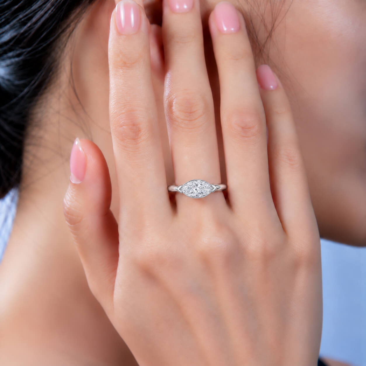 bague de fiançailles avec diamant de laboratoire taille marquise bague de fiançailles avec diamant de laboratoire taille marquise