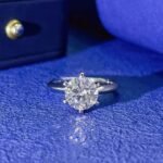 6 prongs round cut lab grown diamond engagement ring 2 6 prongs round cut lab grown diamond engagement ring