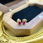 6 prongs round cut lab grown ruby earrings stud 2 6 prongs round cut lab grown ruby earrings stud