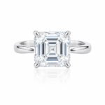 خاتم خطوبة من الألماس الصناعي بقطع آشر