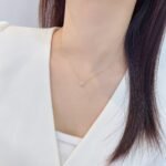 Bezel setting asscher cut lab grown diamond pendant necklace