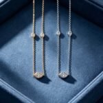 Bezel setting marquise cut lab grown diamond pendant necklace 4 Collar con colgante de diamante sintético talla marquesa engastado en bisel