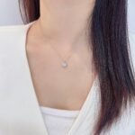 Bezel setting princess cut lab grown diamond pendant necklace 5 Bezel setting princess cut lab grown diamond pendant necklace