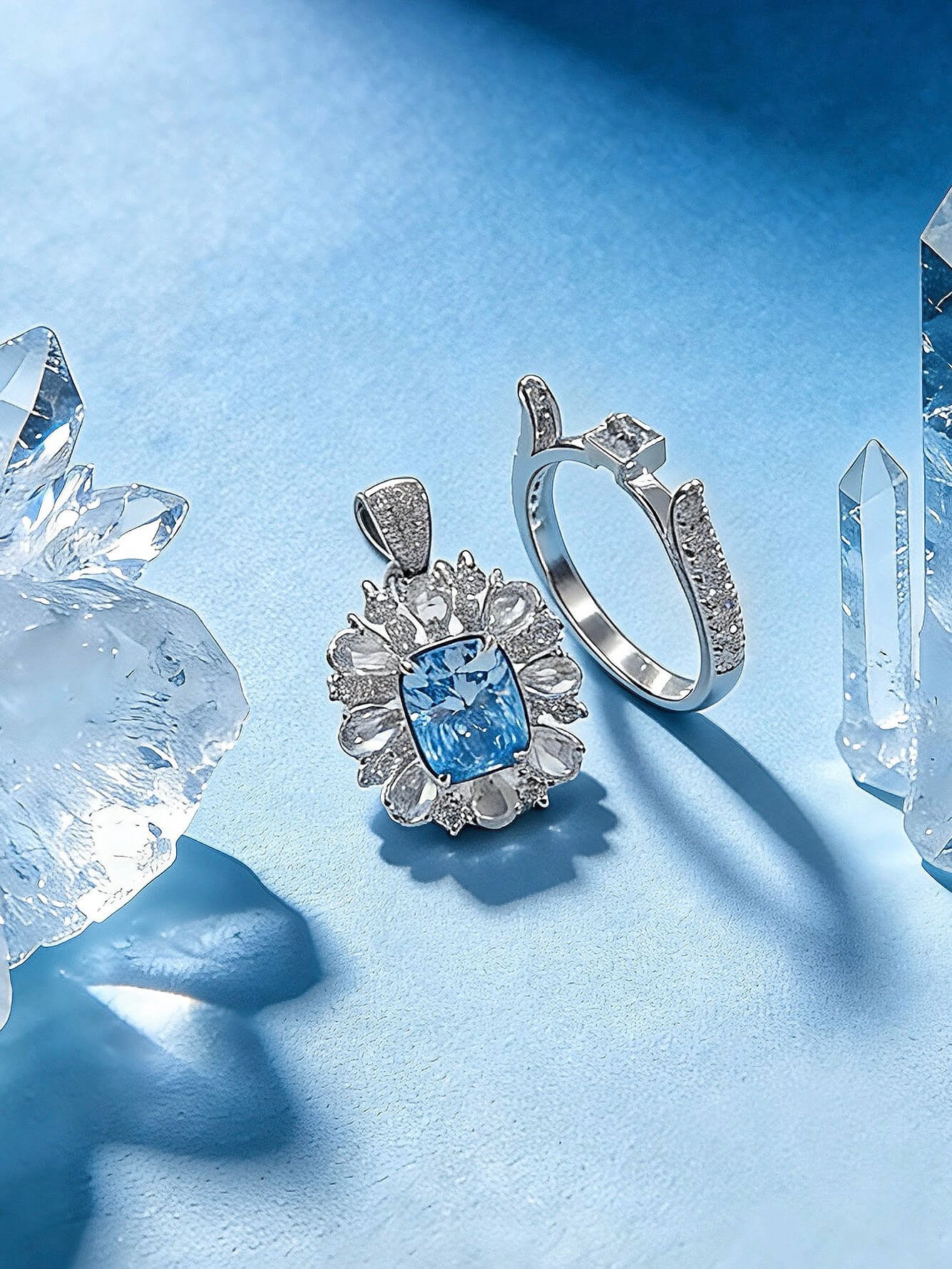 Halo setting cushion cut lab grown diamond engagement ring Halo setting cushion cut lab grown diamond engagement ring