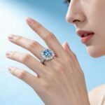 Halo setting cushion cut lab grown diamond engagement ring 5 Halo-zetting kussen geslepen laboratoriumdiamant verlovingsring