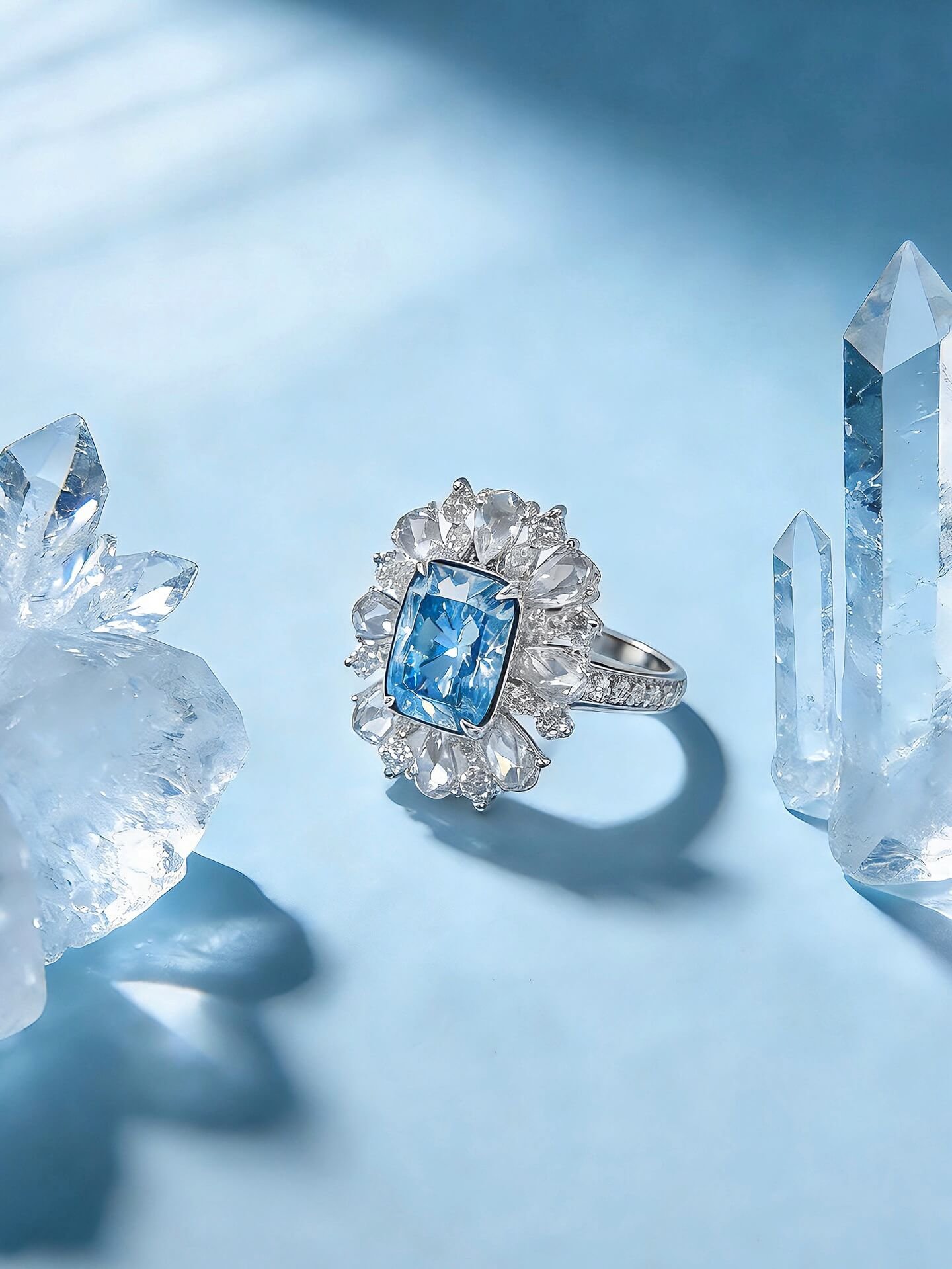 Halo setting cushion cut lab grown diamond engagement ring Halo setting cushion cut lab grown diamond engagement ring
