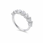 Heart cut lab grown diamond anniversary wedding ring