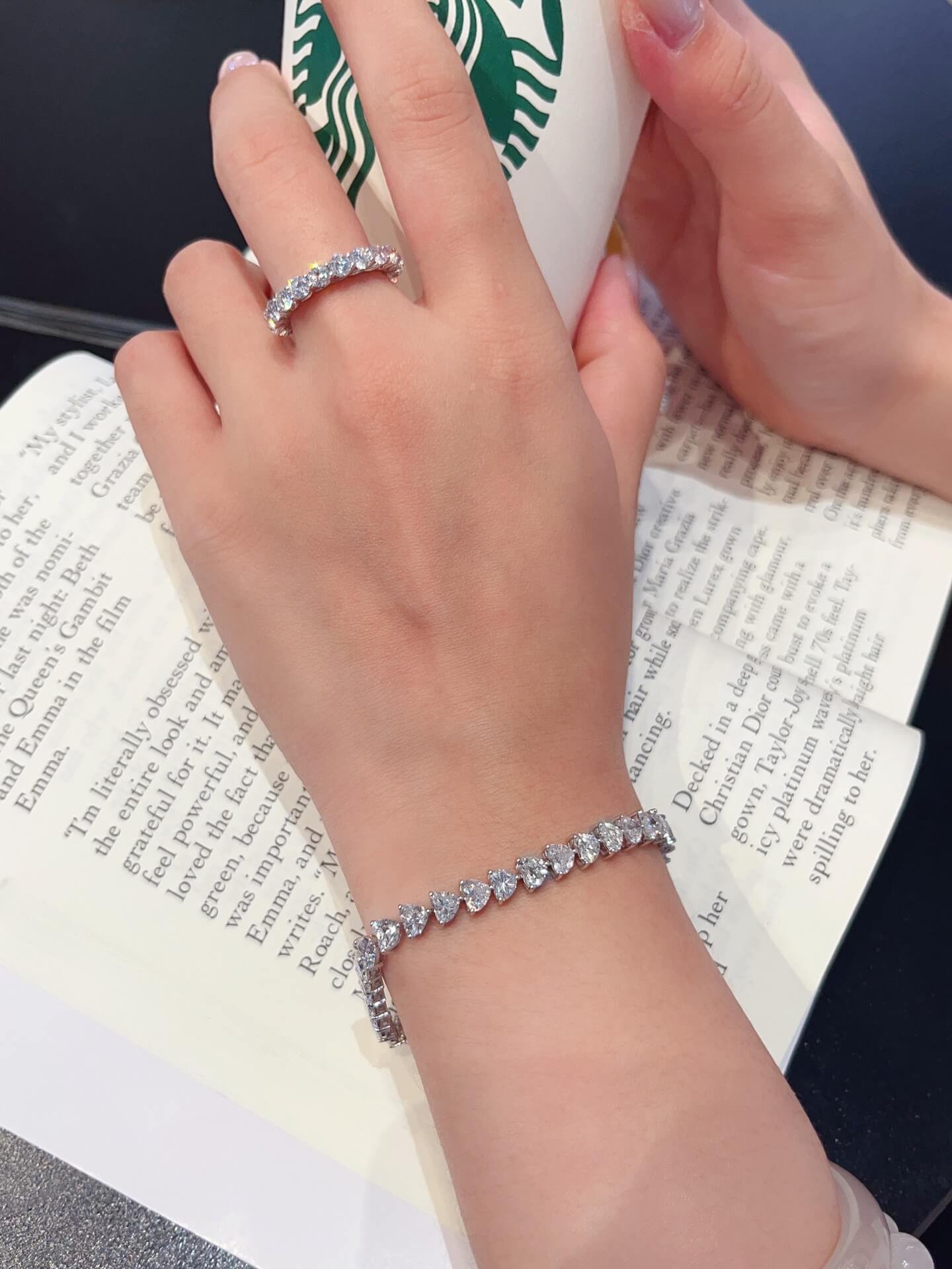 Heart cut lab grown diamond tennis bracelet Heart cut lab grown diamond tennis bracelet