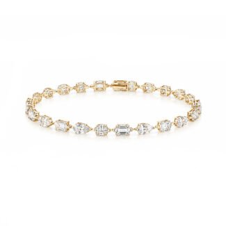 Irregular lab grown diamond bracelet