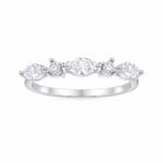 Marquise and round cut lab grown diamond eternity ring 1 Marquise and round cut lab grown diamond eternity ring