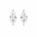 Oorbellen met marquise geslepen, in het laboratorium gekweekte diamanten.