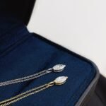 Marquise cut lab grown diamond pendant necklace