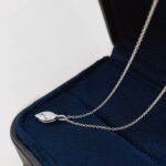Marquise cut lab grown diamond pendant necklace