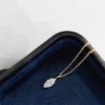 Marquise cut lab grown diamond pendant necklace
