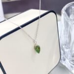 Marquise cut lab grown green diamond pendant necklace 4 Marquise cut lab grown green diamond pendant necklace