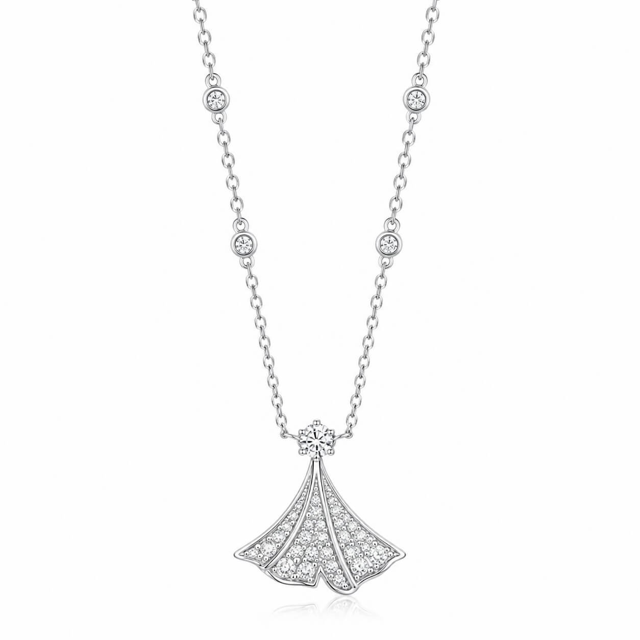 Mermaid tail lab grown diamond pendant necklace Mermaid tail lab grown diamond pendant necklace