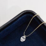 Oval cut lab grown diamond pendant necklace