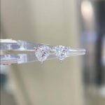 Pear cut lab grown diamond earrings stud 2 Ohrstecker mit birnenförmigem, im Labor gezüchtetem Diamanten