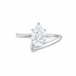 Verlobungsring mit birnenförmigem, im Labor gezüchtetem Diamanten 02