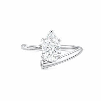 홈 29 Pear cut lab grown diamond engagement ring 02